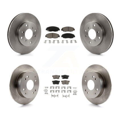 Front Rear Disc Brake Rotors & Ceramic Pad Kit For 1998-2002 Honda Accord Sedan with 2.3L K8C-100901