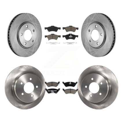 Front Rear Brake Rotors & Ceramic Pad Kit For Dodge Grand Caravan Chrysler Town Country K8C-100908