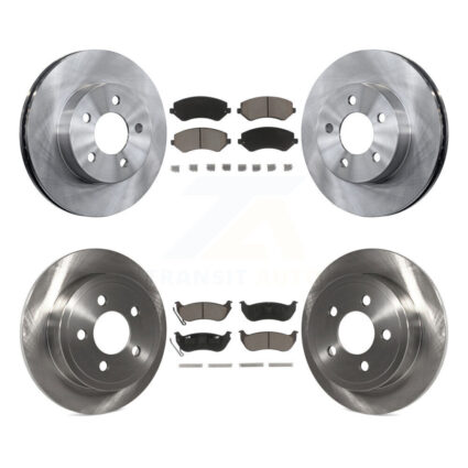 Front Rear Disc Brake Rotors And Ceramic Pads Kit For 2003-2007 Jeep Liberty K8C-100909