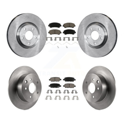 Front Rear Disc Brake Rotors And Ceramic Pads Kit For 2007-2012 Nissan Sentra SE-R Spec V K8C-100970