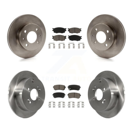 Front Rear Disc Brake Rotors And Ceramic Pads Kit For 2006 Hyundai Accent Hatchback K8C-101000