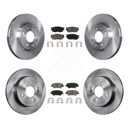Front Rear Disc Brake Rotors And Ceramic Pads Kit For 2011 Hyundai Accent K8C-101001