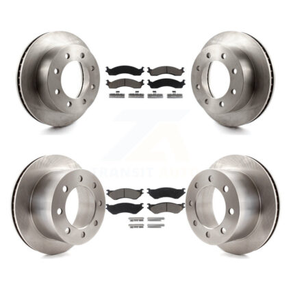 Front Rear Disc Brake Rotors And Ceramic Pads Kit For 2001-2002 Dodge Ram 2500 3500 K8C-101009