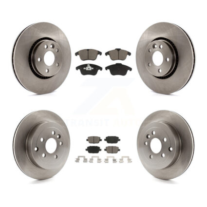 Front Rear Disc Brake Rotors And Ceramic Pads Kit For 2008-2011 Land Rover LR2 K8C-101014