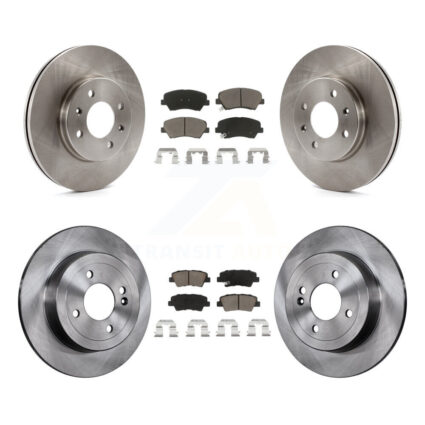 Front Rear Disc Brake Rotors And Ceramic Pads Kit For Hyundai Accent Kia Rio K8C-101018