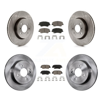 Front Rear Disc Brake Rotors And Ceramic Pads Kit For Kia Rio K8C-101019