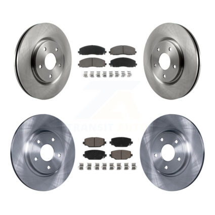 Front Rear Brake Rotors & Ceramic Pad Kit For Dodge Grand Caravan Journey Chrysler Town K8C-101028