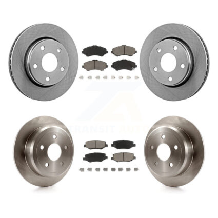 Front Rear Disc Brake Rotors And Ceramic Pads Kit For Jeep Wrangler JK K8C-101031