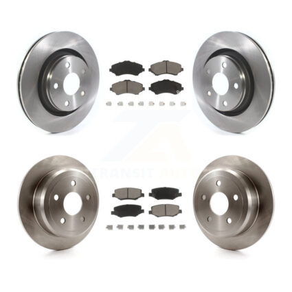 Front Rear Disc Brake Rotors And Ceramic Pads Kit For Jeep Wrangler JK K8C-101032