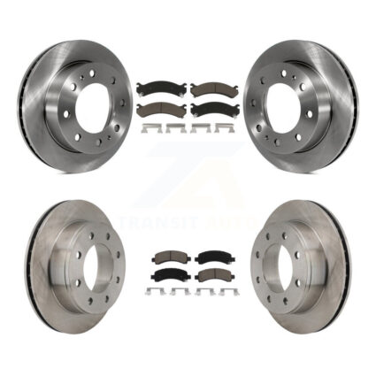 Front Rear Disc Brake Rotors And Ceramic Pads Kit For Chevrolet Express 2500 GMC Savana K8C-101038