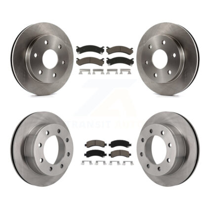 Front Rear Disc Brake Rotors & Ceramic Pad Kit For 2006 Chevrolet Express 2500 GMC Savana K8C-101039