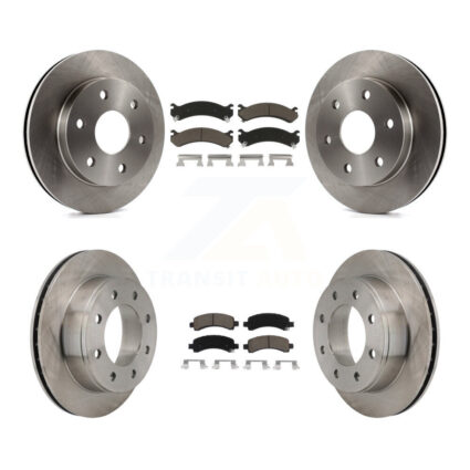 Front Rear Brake Rotors Ceramic Pad Kit For 2006 Chevrolet Express 2500 With 6 Lug Wheels K8C-101040