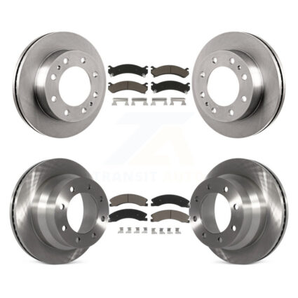 Front Rear Disc Brake Rotors And Ceramic Pads Kit For Chevrolet Express 4500 GMC Savana K8C-101041