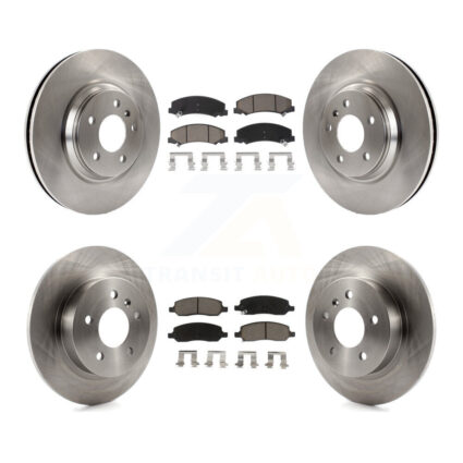 Front Rear Disc Brake Rotors And Ceramic Pad Kit For 2006-2011 Buick Lucerne Cadillac DTS K8C-101042