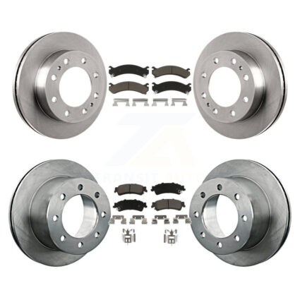 Front Rear Disc Brake Rotors And Ceramic Pads Kit For 2001 GMC Sierra 3500 K8C-101043