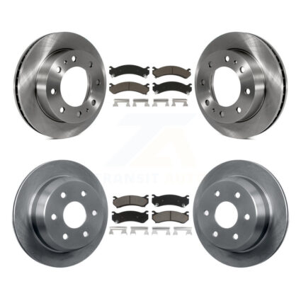 Front Rear Brake Rotors Ceramic Pad Kit For 2003 Chevrolet Silverado 2500 HD Suburban GMC K8C-101045