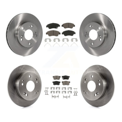 Front Rear Disc Brake Rotors And Ceramic Pads Kit For Honda Civic Acura RSX K8C-101077
