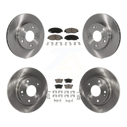Front Rear Disc Brake Rotors And Ceramic Pads Kit For Honda Civic K8C-101078