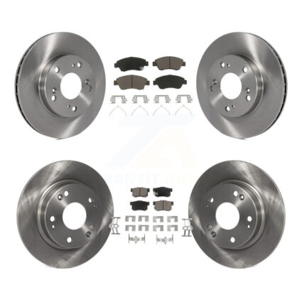Front Rear Disc Brake Rotors And Ceramic Pads Kit For Honda Civic K8C-101080