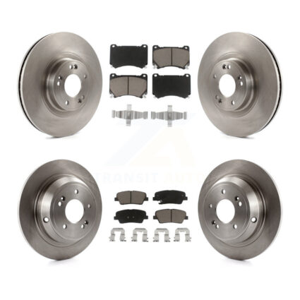 Front Rear Disc Brake Rotors And Ceramic Pads Kit For Hyundai Genesis 4.6L K8C-101083