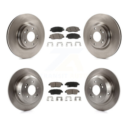 Front Rear Disc Brake Rotors And Ceramic Pads Kit For Hyundai Genesis 3.8L K8C-101085