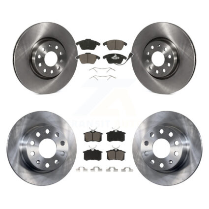 Front Rear Disc Brake Rotors And Ceramic Pads Kit For Volkswagen Jetta Beetle K8C-101117