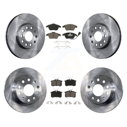Front Rear Disc Brake Rotors And Ceramic Pads Kit For Volkswagen Jetta Beetle K8C-101118