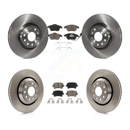 Front Rear Disc Brake Rotors And Ceramic Pads Kit For Volkswagen Passat CC K8C-101119