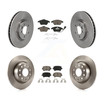 Front Rear Brake Rotors Ceramic Pad Kit For Volkswagen CC With 340mm Diameter Rotor K8C-101123
