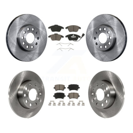Front Rear Disc Brake Rotors And Ceramic Pads Kit For 2006-2009 Volkswagen Rabbit K8C-101125