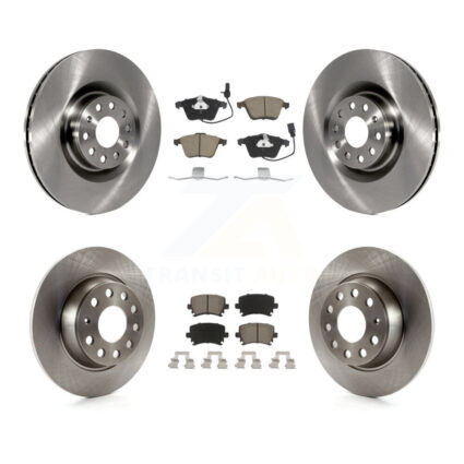 Front Rear Brake Rotor Ceramic Pad Kit For Volkswagen Passat FWD with Naturally Aspirated K8C-101126