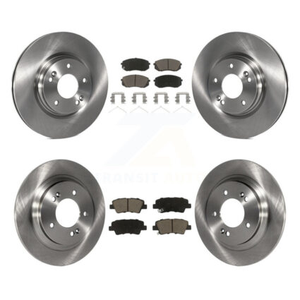 Front Rear Disc Brake Rotors & Ceramic Pad Kit For Kia Optima With Electric Parking K8C-101130