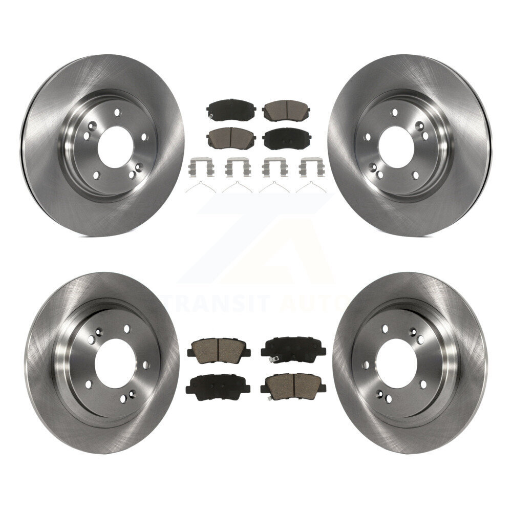 Front Rear Disc Brake Rotors & Ceramic Pad Kit For Kia Optima With Electric Parking K8C-101130