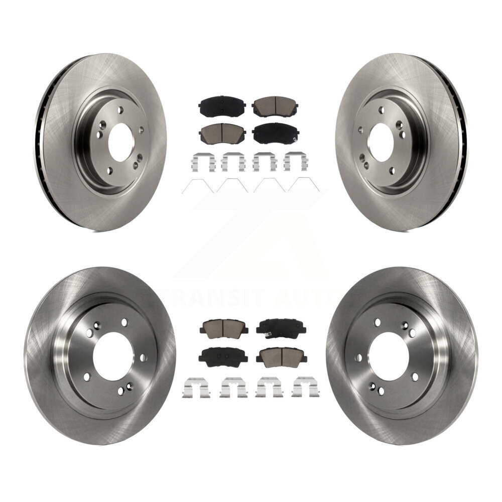 Front Rear Brake Rotors Ceramic Pad Kit For 16 Hyundai Sonata With Electric Parking K8C-101135