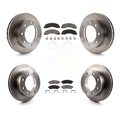 Front Rear Disc Brake Rotors And Ceramic Pads Kit For Ford F-250 Super Duty Excursion 4WD K8C-101139