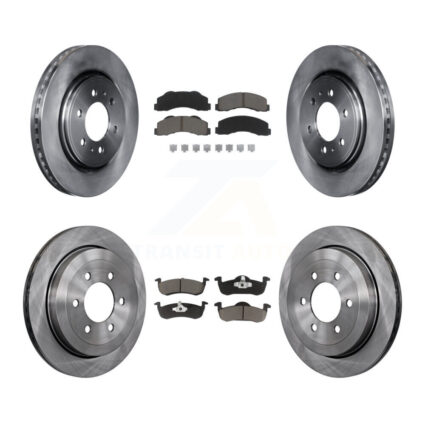 Front Rear Brake Rotors & Ceramic Pad Kit For 2010-2017 Ford Expedition Lincoln Navigator K8C-101148