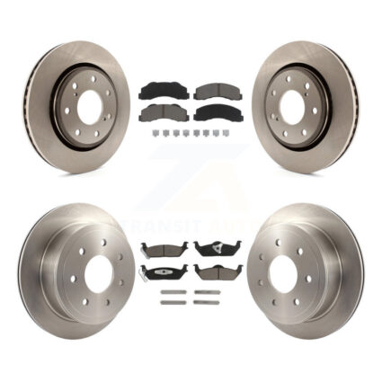Front Rear Disc Brake Rotors & Ceramic Pad Kit For 2010-2011 Ford F-150 With 7 Lug Wheels K8C-101151