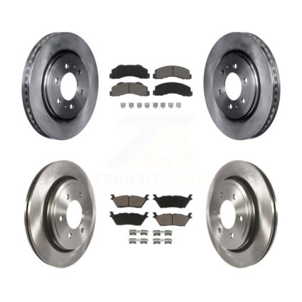 Front Rear Brake Rotor & Ceramic Pad Kit For 15-17 Ford F-150 With Electric Parking K8C-101155