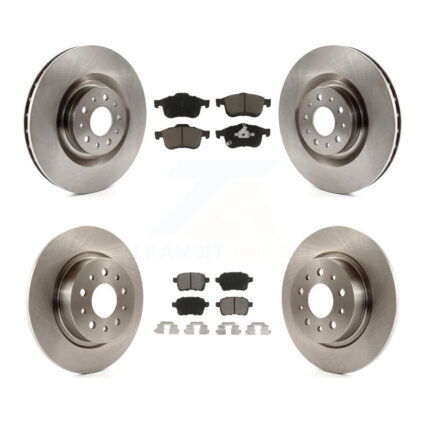 Front Rear Disc Brake Rotors And Ceramic Pads Kit For 2014-2020 Fiat 500L K8C-101182