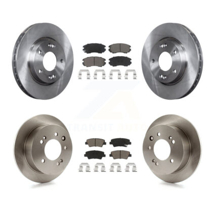 Front Rear Disc Brake Rotors Ceramic Pad Kit For 2010 Hyundai Elantra Sedan From 03 23 10 K8C-101185