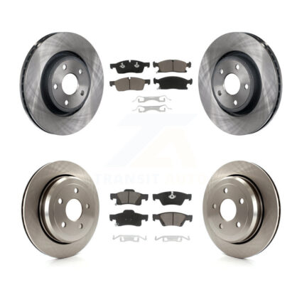 Front Rear Brake Rotor Ceramic Pad Kit For Jeep Grand Cherokee WK With Vented Rotors K8C-101191