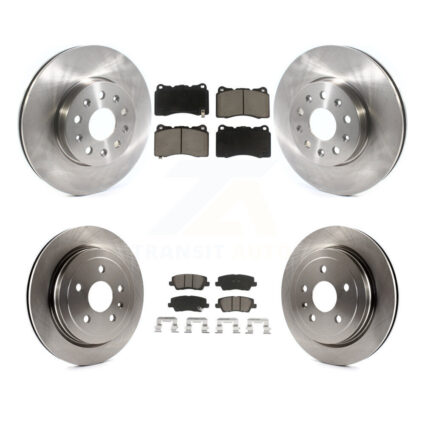 Front Rear Disc Brake Rotors And Ceramic Pads Kit For Cadillac CTS K8C-101196