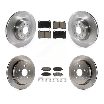 Front Rear Disc Brake Rotors And Ceramic Pad Kit For Cadillac CTS With 18″ Factory Wheels K8C-101197
