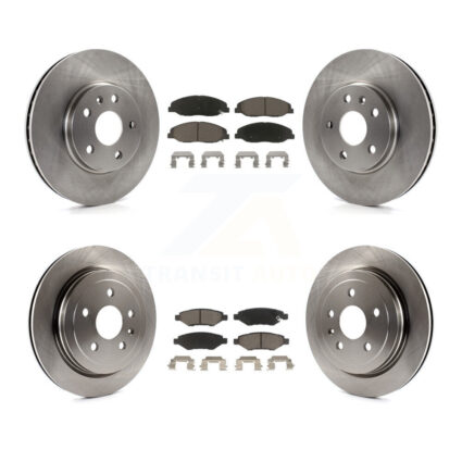 Front Rear Disc Brake Rotors & Ceramic Pad Kit For Cadillac CTS Without Heavy Duty Brakes K8C-101198