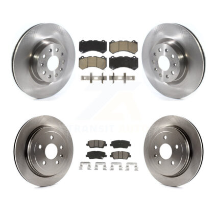 Front Rear Brake Rotor Ceramic Pad Kit For 16 Cadillac CTS Vsport/Vsport Premium with RWD K8C-101211