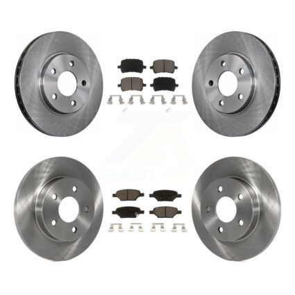Front Rear Disc Brake Rotors And Ceramic Pads Kit For Chevrolet Malibu Pontiac G6 K8C-101241