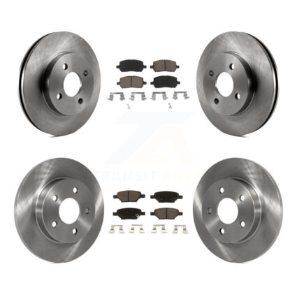 Front Rear Disc Brake Rotors And Ceramic Pads Kit For Pontiac G5 Pursuit K8C-101244
