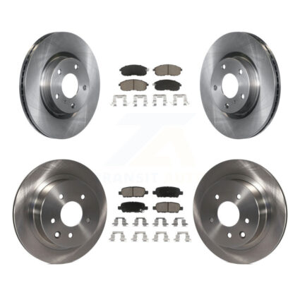 Front Rear Brake Rotor Ceramic Pad Kit For 05 INFINITI G35 AWD With Single Piston Caliper K8C-101251