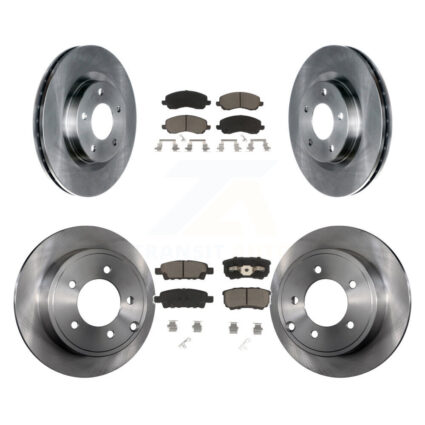 Front Rear Brake Rotors & Ceramic Pad Kit For Jeep Patriot Compass Dodge Caliber Chrysler K8C-101254