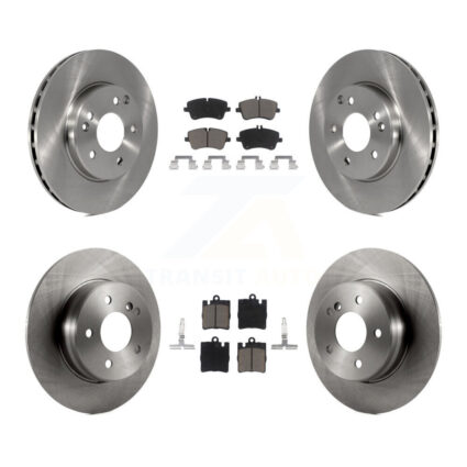 Front Rear Brake Rotors & Ceramic Pad Kit For 2003-2005 Mercedes-Benz C240 Wagon with RWD K8C-101266